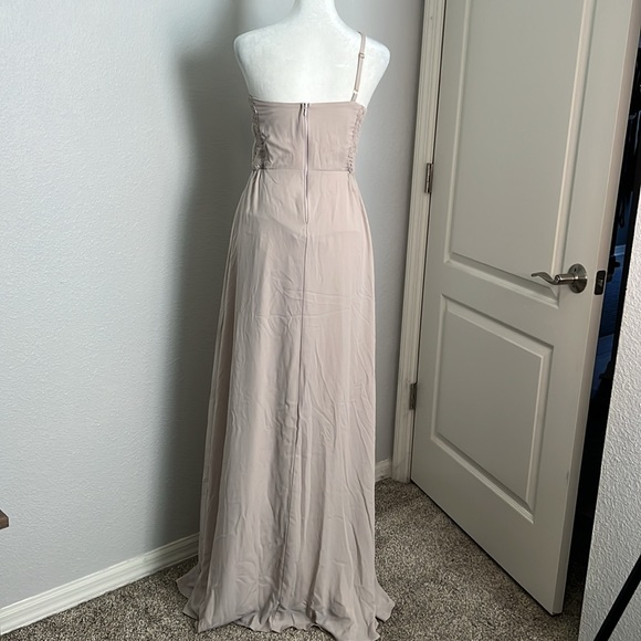 Show Me Your Mumu Beige One Shoulder Dress Size Small - Picture 5 of 10